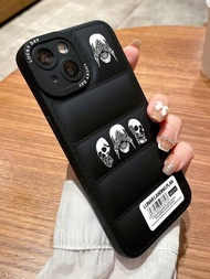 1入組骷髏羽絨夾克tpu繪畫手機殼,適用於iphone,三星,小米紅米系列