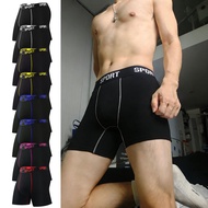 Sports Underwear Men Sports Training Anti-Wear Leg Long Boxer Marathon Running Fitness KD56