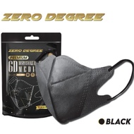 Zero Degree Duckbill 4ply 6D Face Mask - Black (10Pcs)