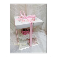 ✨Ready Stock ✨ Transparent birthday cake box 10 inch  three-layer heightened packaging box