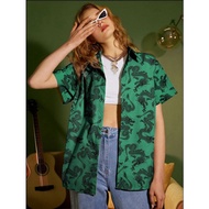 KEMEJA PREMIUM DRAGON PRINTING SHIRT DRAGON SHIRT CASUAL SHIRT