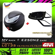 SET KOMBO KOTAK/BOX GIVI E250 E250N2 TOP CASE + YAMAHA LC135 V2, V3, V4, V5, V6, V7 MV MONORACK