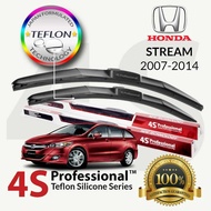 Honda Stream RSZ 2007-2013 4S Professional Series Wiper Silicone Blades 26  + 14  (1 pair) Car Accessories