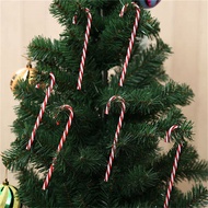 6pcs/bag Plastic Christmas Tree Hanging Decoration Candy Crutches Xmas Tree Ornament Christmas Home