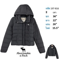 Coat Duck Down Chest Size 36 Inches Authentic Brand ABERCROMBIE AND FITCH Gray Color