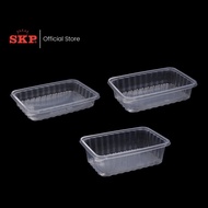 SKP Rectangular Disposable Plastic Food Container Set With Wave Pattern With Lid