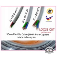 -SELL PER METER- 23/0.16X3C /40/0.76X3C /70/0.76X3C/110/0.76X3C FLEXIBLE CABLE