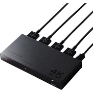 【Direct from Japan】Elecom DH-SW4KB31BK/E HDMI Switcher (Selector), 3 Inputs, 1 Output, 4K (4096 x 21