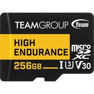 TEAM Group TEAM-High Endurance SDXC UHS-I U3 V30 [256 GB] 4K Monitoring Dedicated Memory Card