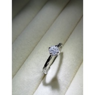 (R267) MOISSANITE ADJUSTABLE SILVER RING 莫桑石可调节银戒指 CINCIN PERAK BATU BERLIAN