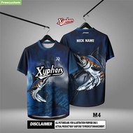 custom name BAJU MANCING Malaysia Fishing Brotherhood