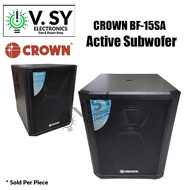 Original 2024 CROWN BF-15SA 15" Active Subwoofer 400W Amplified Professional Powered Subwoofer BF15s