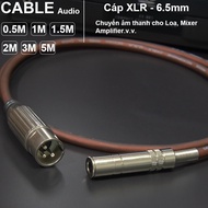 6mm cable to canon male DIY 0.5M to 1.5M - XLR male to 6.5mm female cable