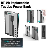 BT-20 Tactical Power Bank Creative Model Replaceable Power Bank odule Charging Batterie Taktische Po
