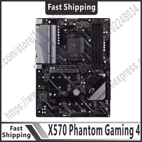 motherboard X570 Phantom Gaming 4 slots AM4 4 × DDR4 128GB PCI-E 4.0 SATA III HDMI ATX for Ryzen 500