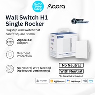 AQARA H1 Smart Wall Switch (Single Rocker) Requires ZigBee AQARA HUB, Remote Control Light Switch fo