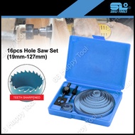 Hole Saw Set 16pcs SL Carbon Steel Sharpened Teeth Shili Tools Wood Hole Saw Kit Drywall Plastic Woo