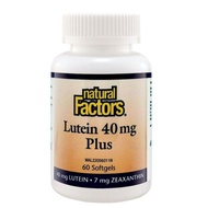 Natural Factors Lutein 40mg PLUS 60 softgels for vision health