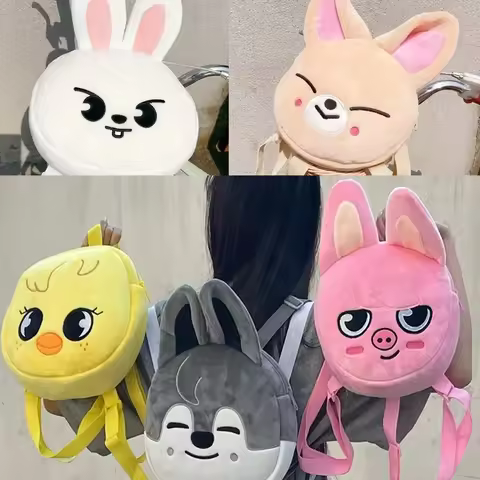 Kpop SKZOO Backpack Bag Plush Men's Waist Women's Casual Diagonal Cross Chest Storage Phone Bag Kids
