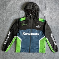 VARSITY JACKET VINTAGE PARACHUTE WATERPROOF/ RACING JACKET kawasaki