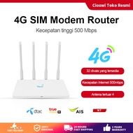 Cioswi 4G 500Mbps 2 Port LAN WiFi Router Supports All SIM Card Operators