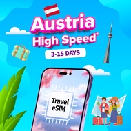 eSim Travel Austria with 3G/4G high-speed internet【1GB】Data Roaming eSIM 7 & 10 days