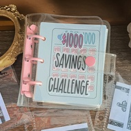 Mini Savings Challenge Binder 300~1000USD Savings Challenges Book Cash Budget Storage Notebook Envel