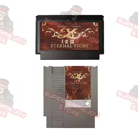 YS 0, I, II, III, VI 10 in 1 8Bit 60Pins 72Pins Game Cartridge, Retro Game Card Compatible for FC & 