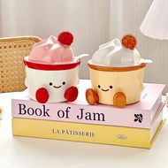 Cute Mini Dessert Spice Jar | Yogurt Pudding Ice Cream Container + cute Character Spoon/ cute Spice 