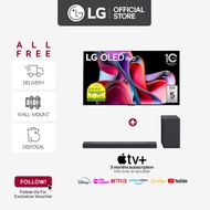 LG OLED evo G3 65 inch 4K Smart TV + LG SC9S 3.1.3 Channel Sound Bar High Res Audio with Dolby Atmos and MAX Enhanced