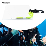 [P Prettyia] Underwater Notebook ABS Diving Slate with Secure Pencil Diving Tools for Marine Researc