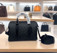 Coach CT840 中性經典Logo帆布印花GOTHAM 24行李袋波士頓包斜挎包