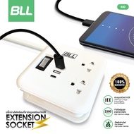 BLL ปลั๊กไฟ รุ่นB80 1 สวิตซ์ 2 ช่องเสียบ + 2ช่อง USB + 1 USB Type-c สายยาว 1 เมตร ปลั๊กสามตา ปลั๊กรา