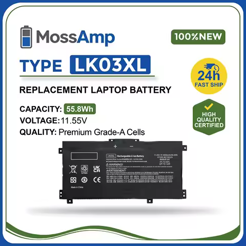 MossAmp 11.55V 55.8WH LK03XL Laptop Battery for Pavilion 15-cx 17-cd LK03055XL LK03055XL HSTNN-DB8R