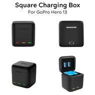 TELESIN Battery Charger For GoPro Hero 13 Fast Charging Case Stamina Volt Power Pack Storage Box For