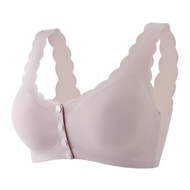 Ice Silk Cool Feeling Cup B Size L-3XL Front Button Open Singlet Thin Span Bra Women Nursing / Mater