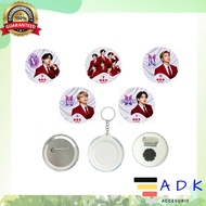 GANTUNGAN BTS Pin BTS Button Pin Magnetic Keychain Anti-Blur and Rust Pin Durable Pin