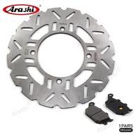 Arashi CNC Rear Brake Disc Disk Rotor Brake Pads For KAWASAKI Z750 / ABS 2007 2008 2009 2010 2011 / 