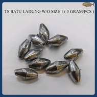 [MY] Inter Line Fishing Lead Sinker / Batu Ladung Pancing W/O #1 ( 3g )