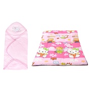 Mattress 105 x 75cm + Warm 2-Layer Animal Embroidered Sleeping Cover