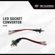 2pcs H1/H3 LED Socket Converter Car Light Connector Plug Cable