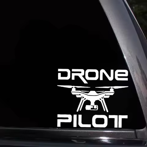 Car Sticker Car Sticker " DRONE PILOT " UAV Drone Vinyl Decal 14.6cm*11.9cm