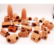 Aquarium Ceramic Decorations and Shelters for Pleco, Shrimps and Fish
