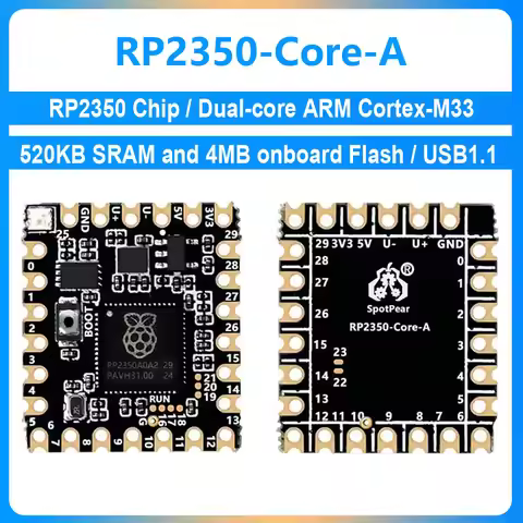 Based On Raspberry pi RP2350 Chip RP2350 Core A Board RP2350A 520KB SRAM and 2MB onboard Flash