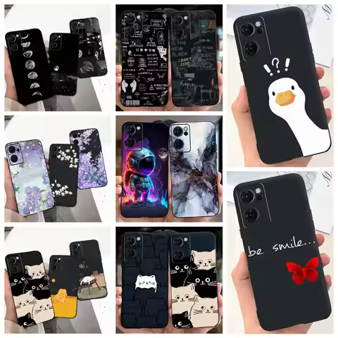 For Oppo Find X5 Lite / Find X5 Pro Phone Case Soft Matte Liquid Silicone Cute Animals Painting Bump