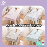 [SG Local] Home Tablecloth Waterproof Wear-resistant Easy To Clean Living Room Oil-proof Anti-scalding PVC 家用防水防烫桌布