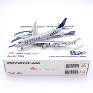 HX Models China Airlines Boeing B747-400 B-18206 B-18211 Aircraft Model 1/400
