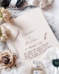 客製 結婚證書套 香檳金色 + 透明保護模 | 燙金客製名字及日期