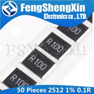 50PCS 2512 SMD Resistor 1W 1% 0.1R 0.1 ohm R100