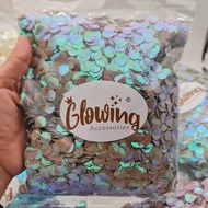 PAYET SEQUIN RAMBOCI bentuk DOLLAR LIPAT 10mm - KILAU kualitas CANTIK per10gram